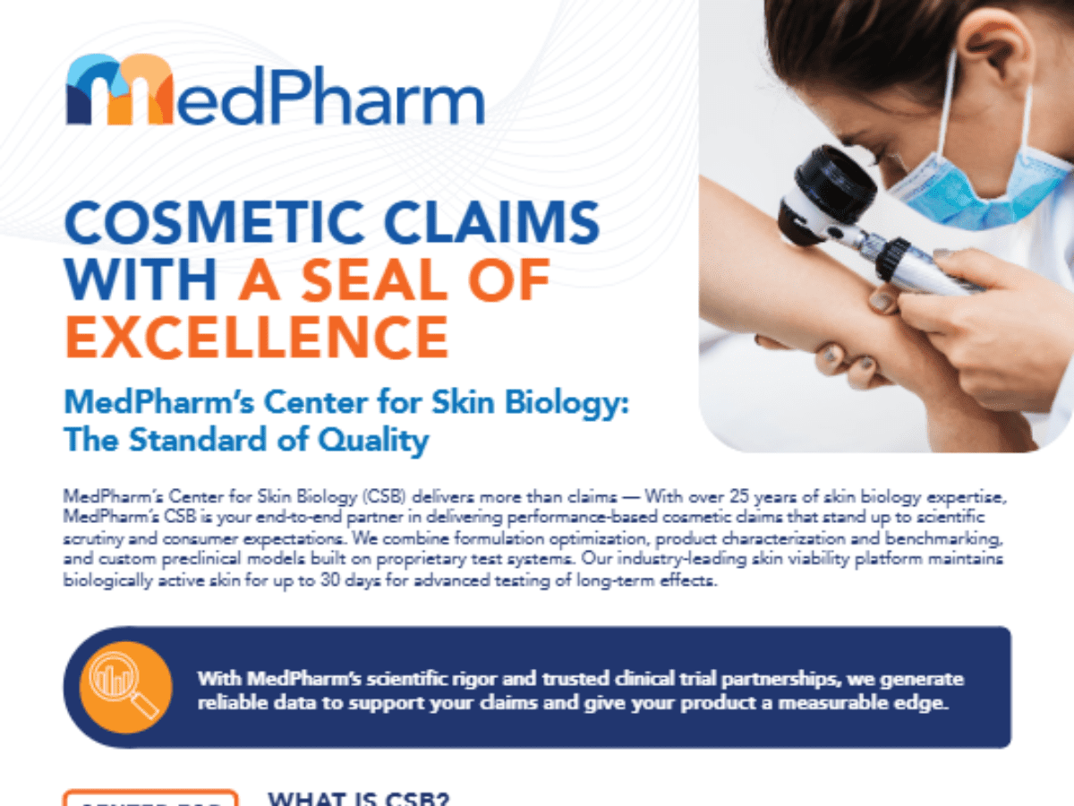MedPharm’s Center for Skin Biology:  The Standard of Quality