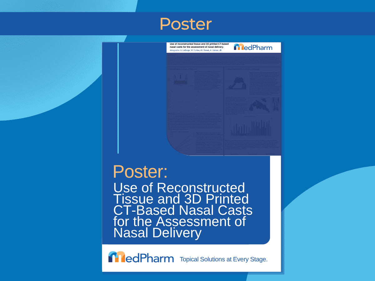 Use of Reconstructed Tissue and 3D Printed CT-Based Nasal Casts for the Assessment of Nasal Delivery