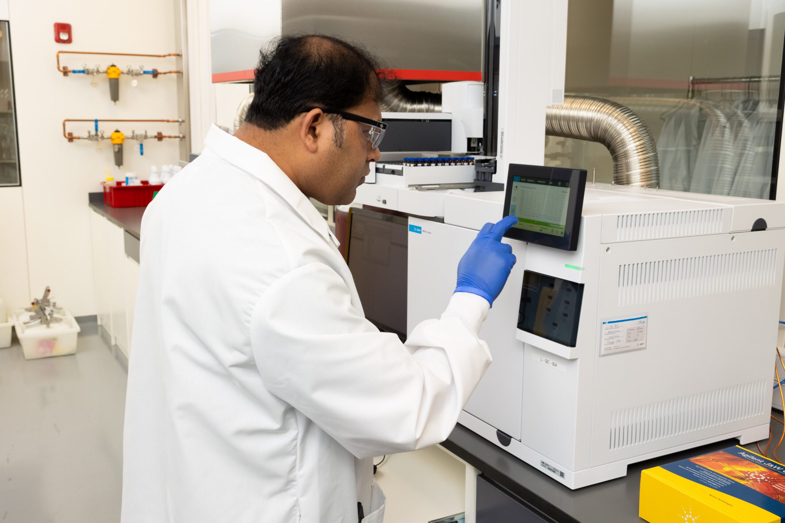 scientist performing analytical testing for topical and transdermal drug development