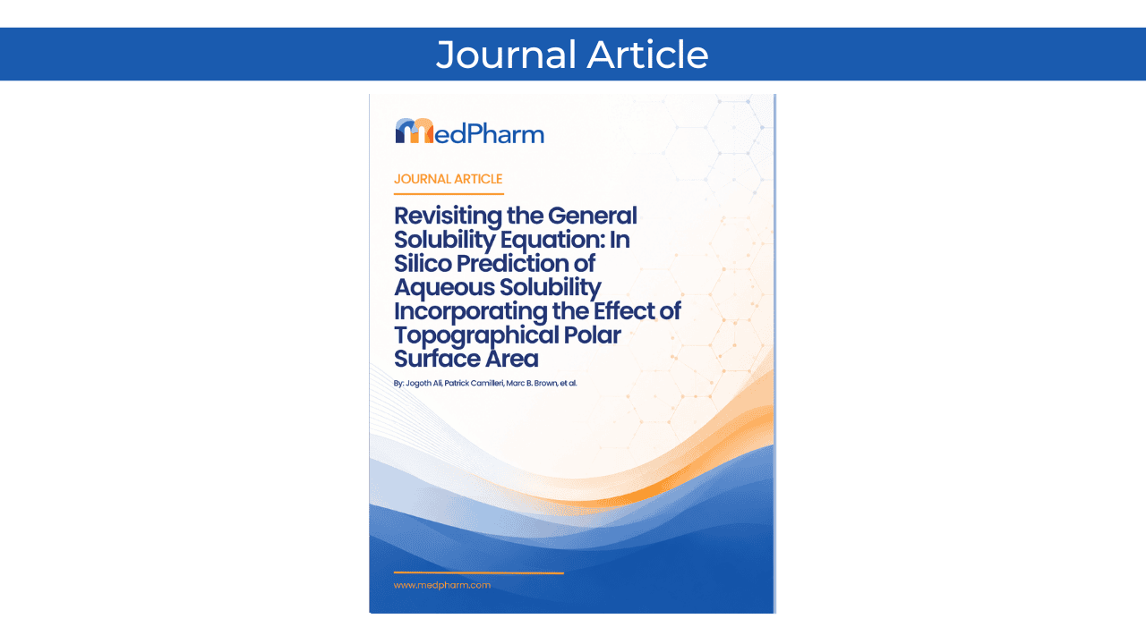 Revisiting the General Solubility Equation: In Silico Prediction of Aqueous Solubility Incorporating the Effect of Topographical Polar Surface Area